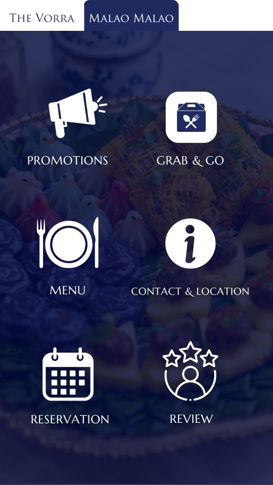 Malao Malao Home Menu